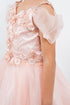 Girls 3D Flower Corset Body Flower Shoulder Strap Gown 4-16